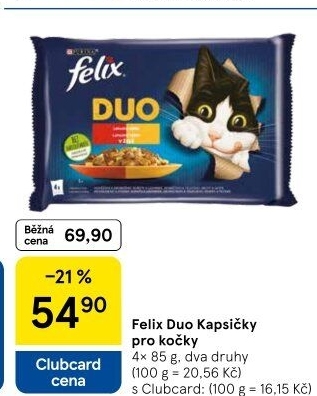 Kapsičky pro kočky Duo Felix Purina