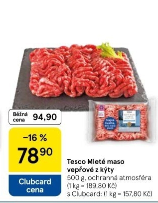 Maso mleté vepřové Tesco