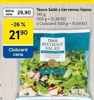 Salát s červenou řepou Tesco