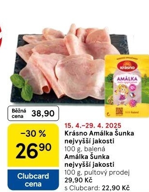 Šunka Amálka nejvyšší jakosti Krásno