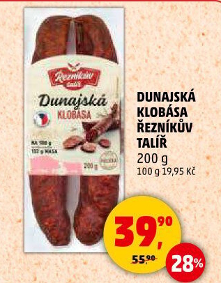 Dunajská klobása Řezníkův talíř