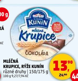 Mléčná krupice Mlékárna Kunín