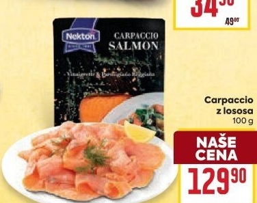 Carpaccio z lososa Nekton