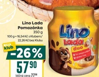 Lískooříšková pomazánka Lino Lada Podravka