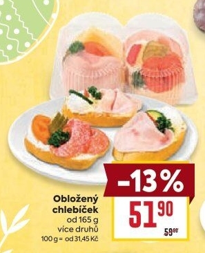 Obložený chlebíček