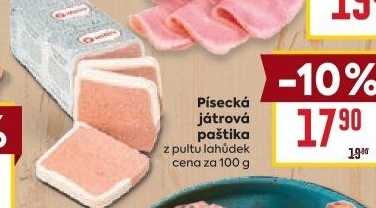 Paštika játrová písecká Maso uzeniny Písek