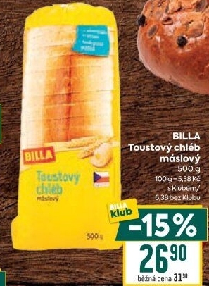 Toustový chléb Billa