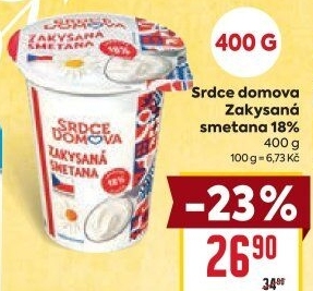 Zakysaná smetana 18% Srdce Domova