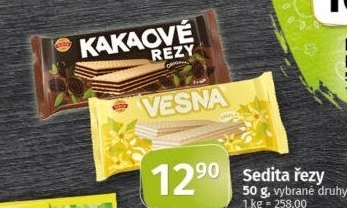 Oplatky řezy Sedita