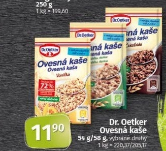 Ovesná kaše Dr. Oetker