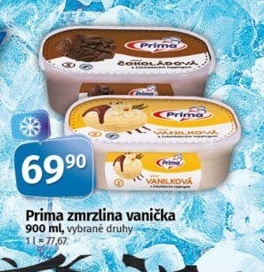 Zmrzlina ve vaničce Prima