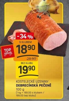 Pečeně debrecínská Kostelecké uzeniny