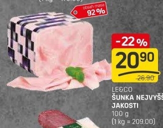 Šunka nejvyšší jakosti LE&amp