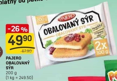 Sýr obalovaný mražený Pajero