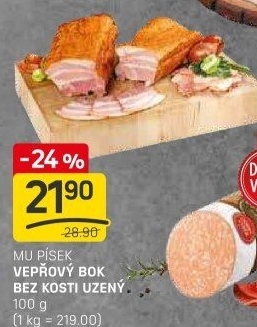 Vepřový bok uzený bez kosti Maso uzeniny Písek