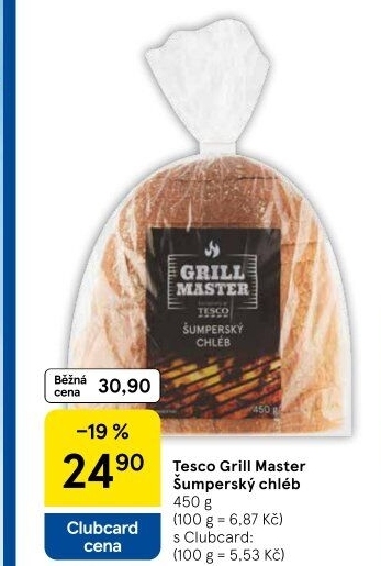 Chléb Šumperský Grill Master Tesco
