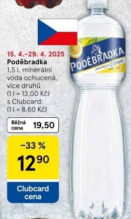 Ochucená voda Poděbradka