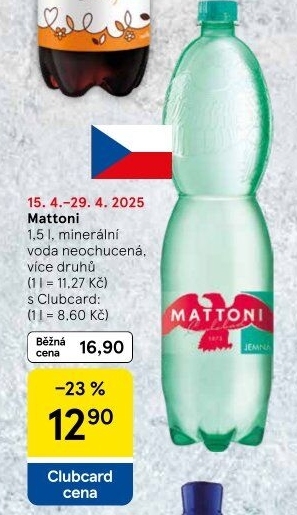 Přírodní voda Mattoni