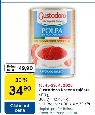 Rajčata drcená Passata Gustodoro