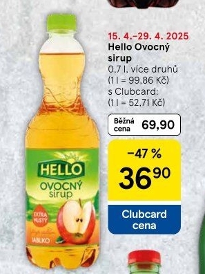 Sirup ovocný Hello