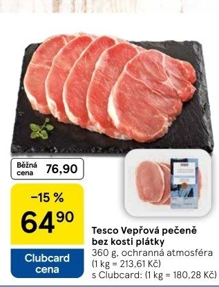 Vepřová pečeně bez kosti Tesco