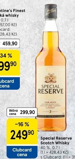 Whisky skotská Special Reserve