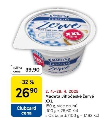 Žervé Jihočeské Madeta