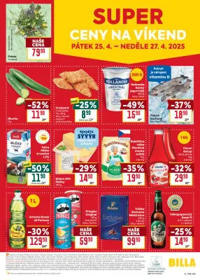 akční leták BILLA 22.4.2025-27.4.2025