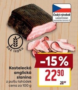 Anglická slanina kostelecká