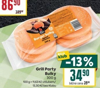 Bulky na hamburger Grill Party