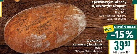 Chléb řemeslný bochník Odkolek