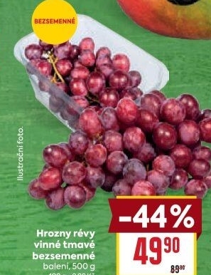 Hrozny tmavé bezsemenné