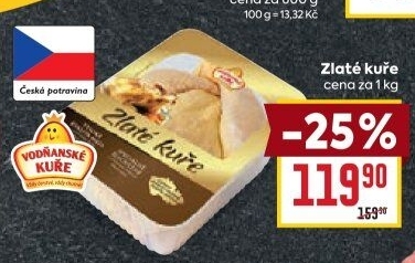 Kuře Zlaté Vodňanské kuře
