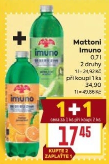 Ochucená voda Mattoni Imuno