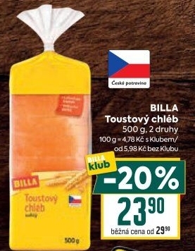 Toustový chléb Billa