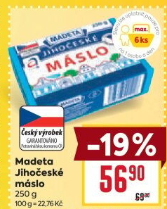Máslo Jihočeské Madeta