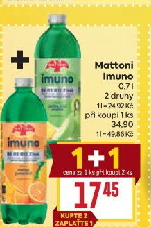 Ochucená voda Mattoni Imuno