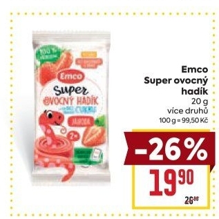 Super želé ovocný hadík Emco