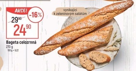 Bageta celozrnná