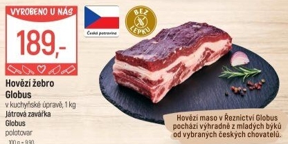 Hovězí žebra s kostí Globus
