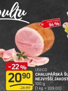 Chalupářská šunka nejvyšší jakosti Le&amp