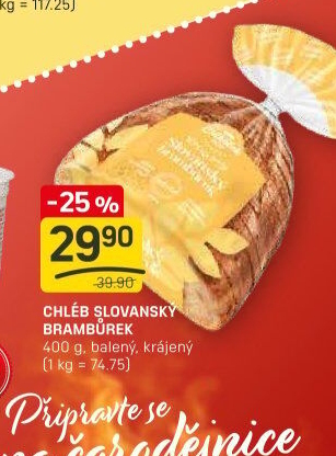 Chléb Slovanský brambůrek Odkolek