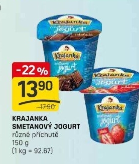 Jogurt smetanový ochucený Krajanka