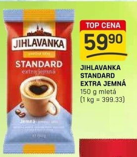 Mletá káva Standard extra jemná Jihlavanka