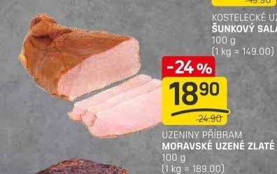 Moravské uzené zlatéPříbramská uzenina