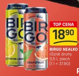 Nealkoholické pivo ochucené Birgo