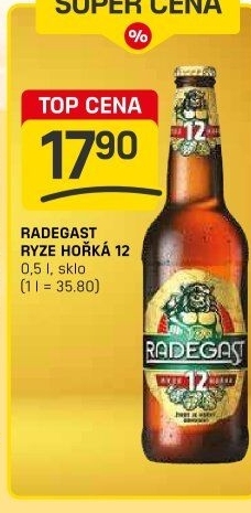 Pivo světlý ležák 12° Ryze hořká Radegast