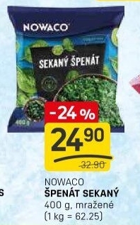 Špenát sekaný mražený Nowaco