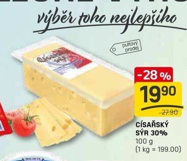 Sýr Císářský 30% Madeta