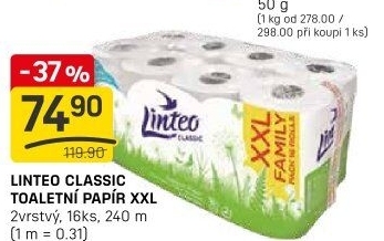 Toaletní papír 2vrstvý Linteo
